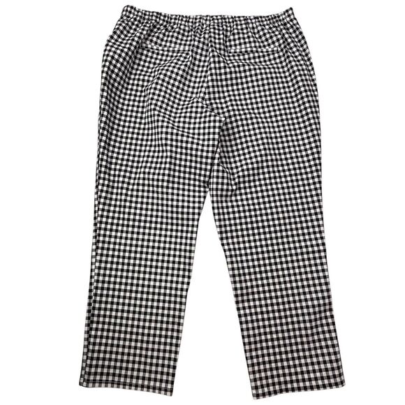 Isaac Mizrahi Live Womens Plus 24W Gingham Stretch Elastic Waist Pull-On Pants - Picture 14 of 16